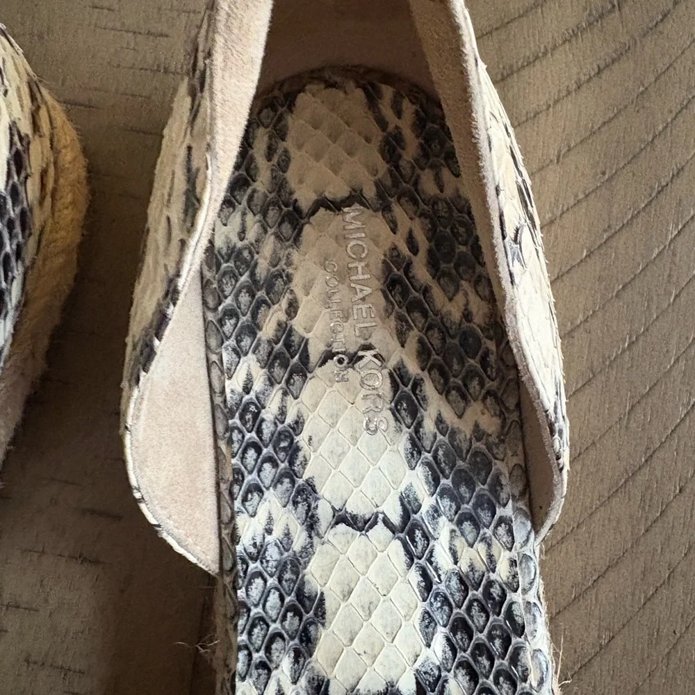NEW Michael Kors Snakeskin Espadrille  Women's Pointed Flats